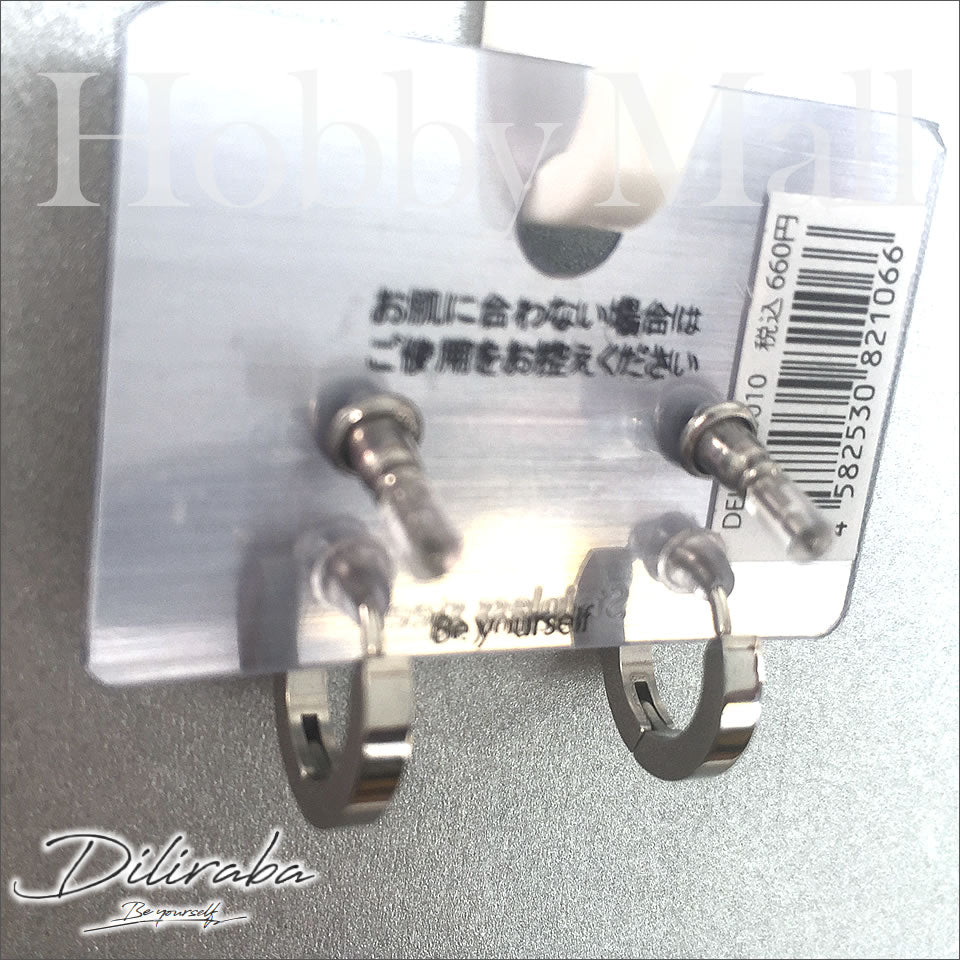 Diliraba ピアス（両耳用）DEU06A0010 サージカルステンレス（316）フープ＆ボールピアスセット　シルバー
