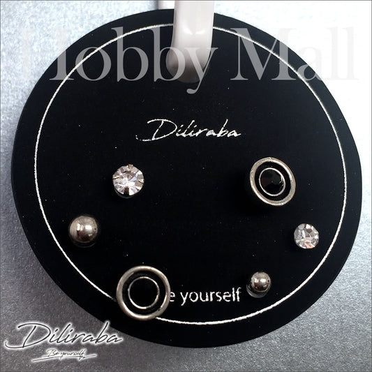 Diliraba ユニセックス・樹脂ピアス6PセットDEU06D0004