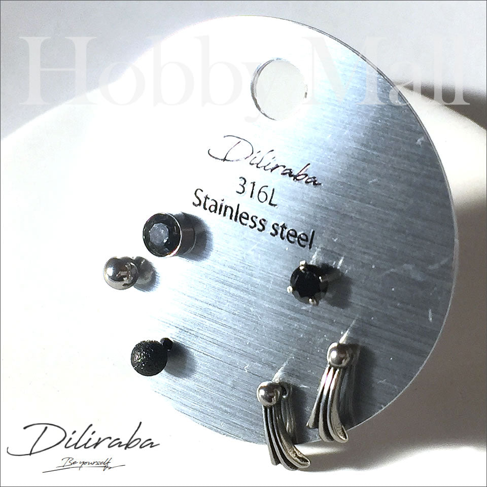 【50%OFF★SALE】Diliraba DEU09A0062 サージカルステンレス（316L）・ピアスセット